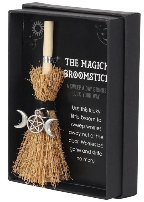 Best Sale 😀 GOTHIC GIFTS Gothic Homewares Triple Moon | MINI MAGICK BROOMSTICK ⌛ 4 Best Sale 😀 GOTHIC GIFTS Gothic Homewares Triple Moon | MINI MAGICK BROOMSTICK ⌛ - Image 2