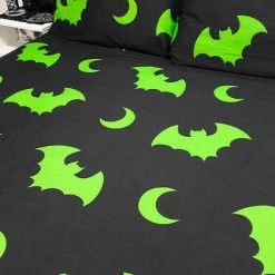 Hot Sale 🎉 HELLS BLANKETS Bats Creature Of The Night [Toxic] | QUEEN QUILT SET* 🎉
