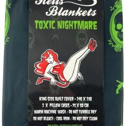 Buy 🛒 HELLS BLANKETS Gothic Homewares Toxic Nightmare | KING QUILT SET* 👍 -DECOR Sales Store Hells Blankets toxic Nightmare king 700x700