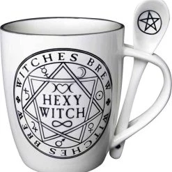 Best Sale 😀 ALCHEMY GOTHIC Gothic Homewares Hexy Witch | MUG AND SPOON SET* 🌟 -DECOR Sales Store alchemy gothic hexy witch mug and spoon set 1 1 30d191d0 438f 4754 9761 eeb24e0e8f8f 700x700