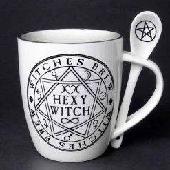 Best Sale 😀 ALCHEMY GOTHIC Gothic Homewares Hexy Witch | MUG AND SPOON SET* 🌟 -DECOR Sales Store alchemy gothic hexy witch mug and spoon set 1 5023ea81 af27 48c3 bbfe e8002f092b28 700x700