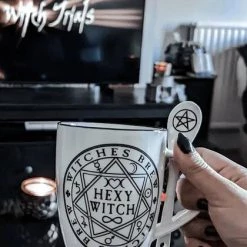 Best Sale 😀 ALCHEMY GOTHIC Gothic Homewares Hexy Witch | MUG AND SPOON SET* 🌟