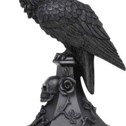 Budget ✨ ALCHEMY GOTHIC Gothic Homewares Poes Raven | CANDLESTICK ⭐