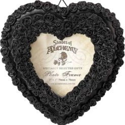 Flash Sale 🔔 ALCHEMY GOTHIC Gothic Homewares Small Black Rose Heart | PHOTO FRAME ⭐