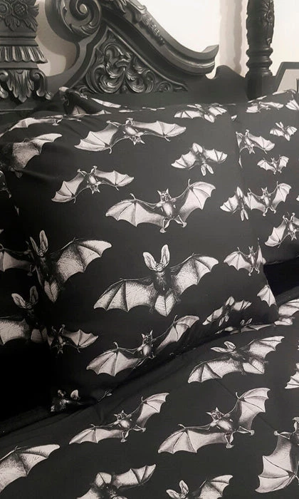 Budget 🔥 HELLS BLANKETS Bats Midnight Flight | QUEEN QUILT SET ✨ 5 Budget 🔥 HELLS BLANKETS Bats Midnight Flight | QUEEN QUILT SET ✨ - Image 3