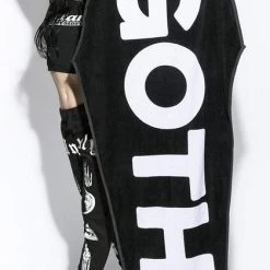 Discount 💯 BLACKCRAFT Gothic Homewares Goth | COFFIN TOWEL* 🛒