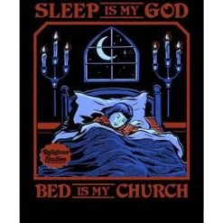Deals 🛒 STEVEN RHODES Gothic Homewares Sleep Is My God | PRINT 🎁