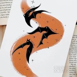 Budget 🥰 GHOSTS OF OCTOBER Bats Carpe Noctem [A5] | PRINT 😍