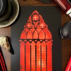 Promo 🔔 GHOSTS OF OCTOBER Gothic Homewares Cathedral Window [A5] | PRINT 🌟