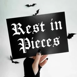 New 🤩 GHOSTS OF OCTOBER Gothic Homewares Rest In Pieces [A5] | PRINT 💯