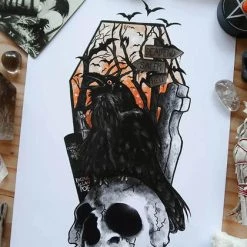 Flash Sale 🤩 GHOSTS OF OCTOBER Edgar Allan Poe The Raven [A4] | PRINT 🥰 -DECOR Sales Store ghosts of october the raven a4 print 2 2d934337 844c 44d7 9e86 3052385e9bab 700x700