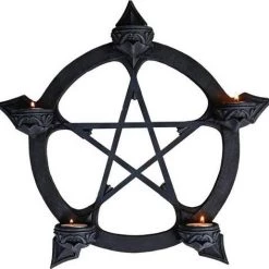 Buy 👏 GOTHIC GIFTS Gothic Homewares Black Pentagram | TEALIGHT HANGER 💯