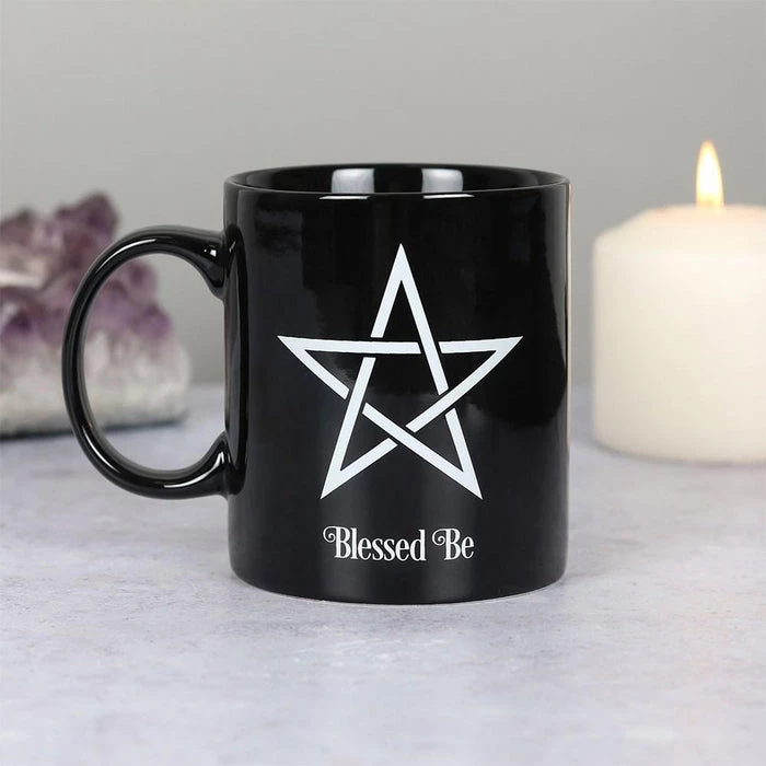 Budget 🛒 GOTHIC GIFTS Gothic Homewares Blessed Be Pentagram | MUG 🛒 6 Budget 🛒 GOTHIC GIFTS Gothic Homewares Blessed Be Pentagram | MUG 🛒 - Image 4