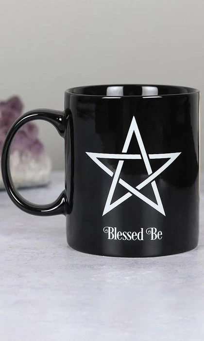 Budget 🛒 GOTHIC GIFTS Gothic Homewares Blessed Be Pentagram | MUG 🛒 3 Budget 🛒 GOTHIC GIFTS Gothic Homewares Blessed Be Pentagram | MUG 🛒