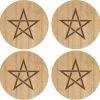 Hot Sale 🧨 GOTHIC GIFTS Pentacles & Pentagrams Engraved Pentagram | COASTER SET 🔥 -DECOR Sales Store gothic gifts engraved pentagram coaster set 1 669bf7a9 09c1 4542 9cb7 801e01d2379c