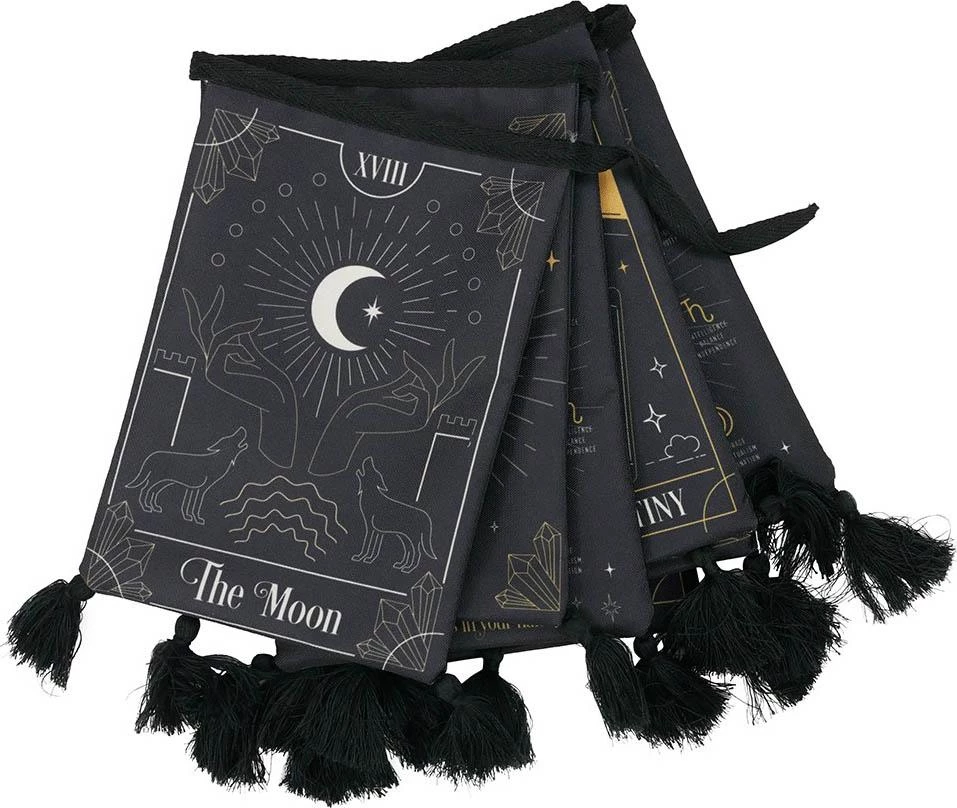 Brand new 💯 GOTHIC GIFTS Gothic Homewares Fortune Teller Fabric | BUNTING 👏 3 Brand new 💯 GOTHIC GIFTS Gothic Homewares Fortune Teller Fabric | BUNTING 👏