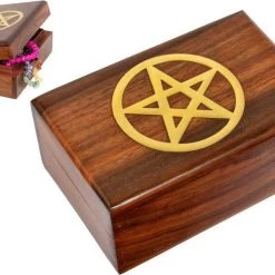 Promo 🎉 GOTHIC GIFTS Pentacles & Pentagrams Gold Pentagram | WOODEN TRINKET BOX 🎁 -DECOR Sales Store gothic gifts gold pentagram wooden trinket box 2 46b98ee0 d3da 46d2 9477 bd6a49940a6a 700x700