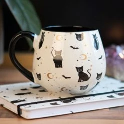 Discount ❤️ GOTHIC GIFTS Bats Gothicat | ROUNDED MUG 🧨