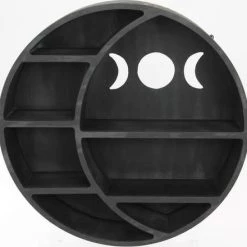 Hot Sale 👍 GOTHIC GIFTS Gothic Homewares Round Triple Moon | HANGING SHELF 🎁 -DECOR Sales Store gothic gifts hanging black mdf tripple moon shelf 2 7237bf09 3b63 4494 b8c4 35060fb16a56 700x700