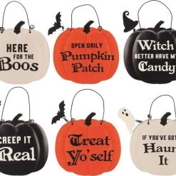 Promo 🤩 GOTHIC GIFTS Bats Mini Pumpkin | HANGING SIGNS ✨