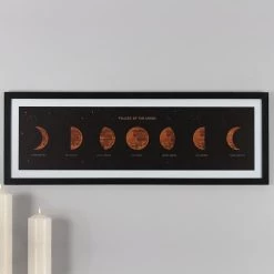 Coupon 🔥 GOTHIC GIFTS Gothic Homewares Moon Phases | FRAMED PRINT ⌛