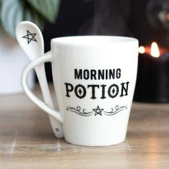 Deals 🎉 GOTHIC GIFTS Witchcraft Morning Potion | MUG & SPOON SET 👏 -DECOR Sales Store gothic gifts morning potion mug spoon set 5 43561349 22d4 4154 8cac de571808a124 700x700