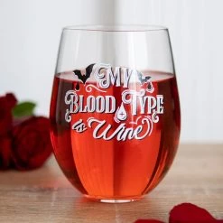 Promo 🎁 GOTHIC GIFTS Bats My Blood Type Is Wine | STEMLESS WINE GLASS 😍 -DECOR Sales Store gothic gifts my blood type is wine stemless wine glass 4 e67b8330 0a61 43a5 8061 8ce3b8b178a4 700x700