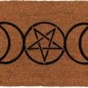 Promo 👏 GOTHIC GIFTS Gothic Homewares Natural Triple Moon | DOOR MAT 👏 -DECOR Sales Store gothic gifts natural triple moon door mat 1 77a2dea1 1be3 47ee b4ec 038c7d522860 700x700
