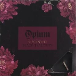Budget ๐ GOTHIC GIFTS Valentines Opium Scented Black | TEALIGHTS ๐