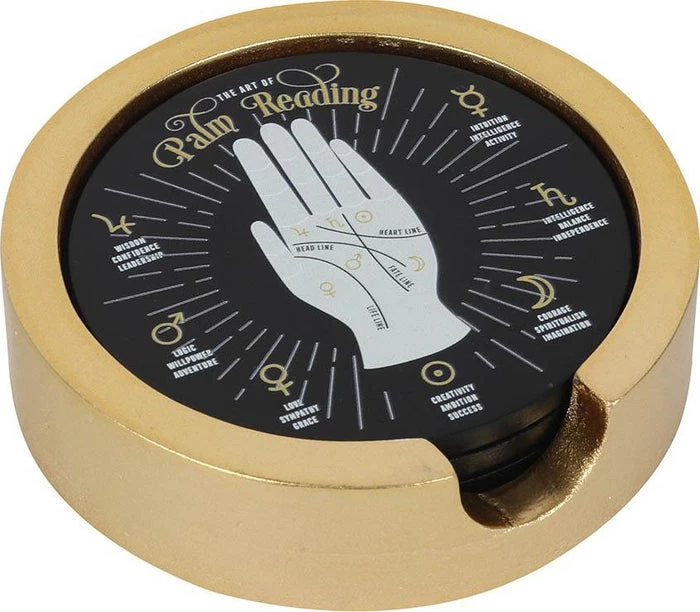 Deals 💯 GOTHIC GIFTS Gothic Homewares Palm Reading | COASTER SET 🎁 5 Deals 💯 GOTHIC GIFTS Gothic Homewares Palm Reading | COASTER SET 🎁 - Image 3