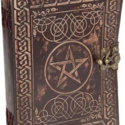 Brand new 👏 GOTHIC GIFTS Witchcraft Pentagram Antique | LEATHER JOURNAL ✔️