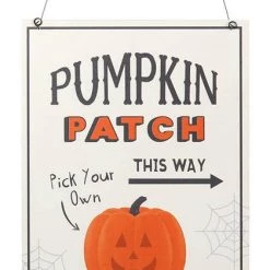 Buy 🔥 GOTHIC GIFTS 🦇 Halloween Pumpkin Patch | HANGING MDF SIGN 🔔