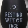 Budget 🔔 GOTHIC GIFTS Gothic Homewares Resting Witch Face | STEMLESS WINE GLASS 🧨