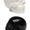 Best Sale 😍 GOTHIC GIFTS Gothic Homewares Skulls [Black And White] | SALT AND PEPPER SHAKER SET ⌛