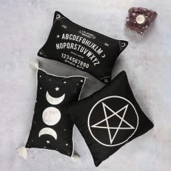 Coupon ✔️ GOTHIC GIFTS Gothic Homewares Ouija [Small] | CUSHION ⌛ -DECOR Sales Store gothic gifts small rectangular black and white talking board cushion 4 25d00e19 8dcd 4469 9b4e cf9b17945ace 700x700