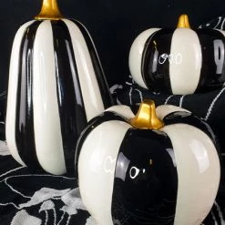 Wholesale 😍 GOTHIC GIFTS Gothic Homewares Striped | PUMPKIN DECOR SET* 👏