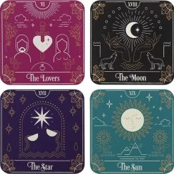 Best Pirce 🌟 GOTHIC GIFTS Gothic Homewares Tarot Card | COASTER SET 🎁 -DECOR Sales Store gothic gifts tarot card coaster set 1 89e579b6 75da 4d71 89ad def770e4ca27 700x700