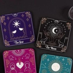 Best Pirce 🌟 GOTHIC GIFTS Gothic Homewares Tarot Card | COASTER SET 🎁