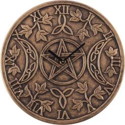 Outlet ⭐ GOTHIC GIFTS Gothic Homewares Terracotta Triple Moon | CLOCK ❤️