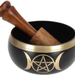 Discount ✔️ GOTHIC GIFTS Gothic Homewares Triple Moon | SINGING BOWL 👏