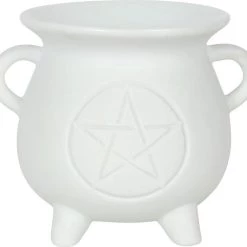 Hot Sale 😍 GOTHIC GIFTS Gothic Homewares White Pentagram Cauldron | OIL BURNER 😀 -DECOR Sales Store gothic gifts white pentagram cauldron oil burner 1 516e2ef8 f7b1 4826 936c 4bad0785e3b4 700x700