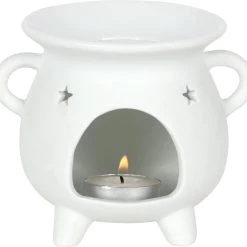 Hot Sale 😍 GOTHIC GIFTS Gothic Homewares White Pentagram Cauldron | OIL BURNER 😀 -DECOR Sales Store gothic gifts white pentagram cauldron oil burner 3 ec81f6b9 7d1c 4c18 9c12 67ef748ea0e4 700x700