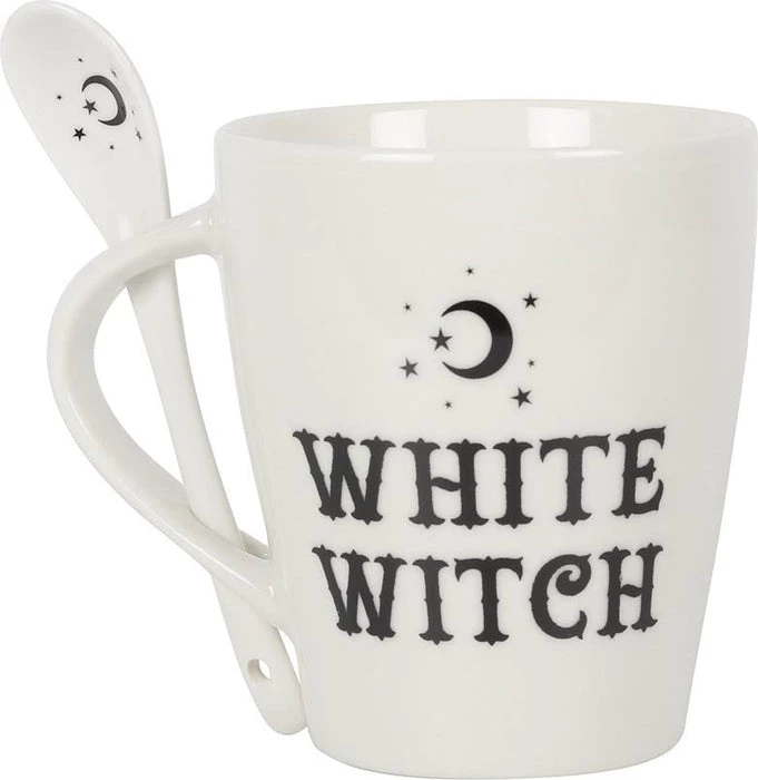 Flash Sale ✨ GOTHIC GIFTS Gothic Homewares White Witch | MUG & SPOON SET 🎁 4 Flash Sale ✨ GOTHIC GIFTS Gothic Homewares White Witch | MUG & SPOON SET 🎁 - Image 2