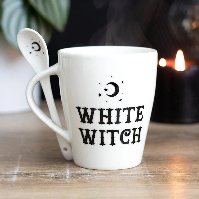 Flash Sale ✨ GOTHIC GIFTS Gothic Homewares White Witch | MUG & SPOON SET 🎁 8 Flash Sale ✨ GOTHIC GIFTS Gothic Homewares White Witch | MUG & SPOON SET 🎁 - Image 6