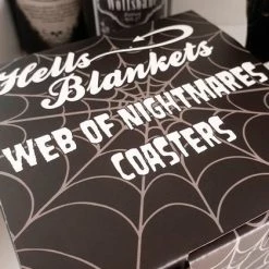 Promo ✨ HELLS BLANKETS Gothic Homewares Web Of Nightmares | COASTER SET 🛒 -DECOR Sales Store hells blankets web of nightmares coasters 01 9d1a93f9 dac1 41ae 89bc 2a08649a9a5f 700x700