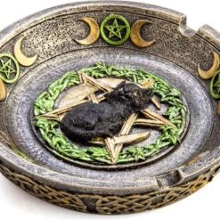 Outlet 🎁 HOMEWARES Cats Black Cat Pentacle Moons | INCENSE BURNER & ASHTRAY* 🥰 -DECOR Sales Store homewares black cat pentacle moons incense burner ashtray 4 48d77567 38cb 4cdf a851 9367d3007b2d 700x700