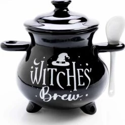Best Pirce ⭐ HOMEWARES Gothic Homewares Witches' Brew Cauldron | SOUP BOWL & SPOON ⭐