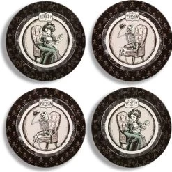 Best deal ⌛ HOT CHOCOLATE Gothic Homewares Drug Store | PLATE SET 💯