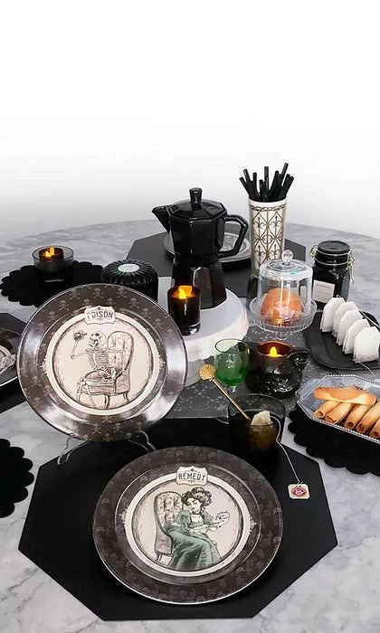 Best deal β HOT CHOCOLATE Gothic Homewares Drug Store | PLATE SET π― 4 Best deal β HOT CHOCOLATE Gothic Homewares Drug Store | PLATE SET π― - Image 2