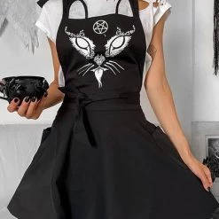 Budget 🤩 KILLSTAR Cats Devil Cat | KITCHEN APRON ✔️